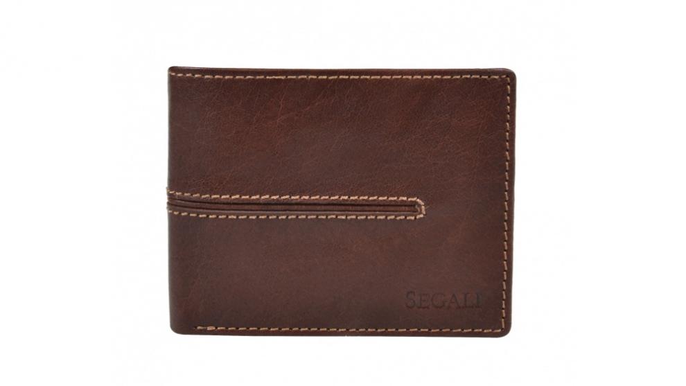 Pánská kožená peněženka SEGALI 7105 Hnědá