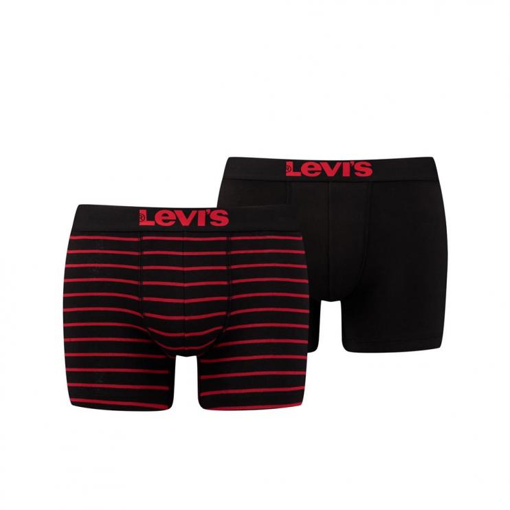 Pánské boxerky LEVIS® 2 pack Red Black 37149-0045