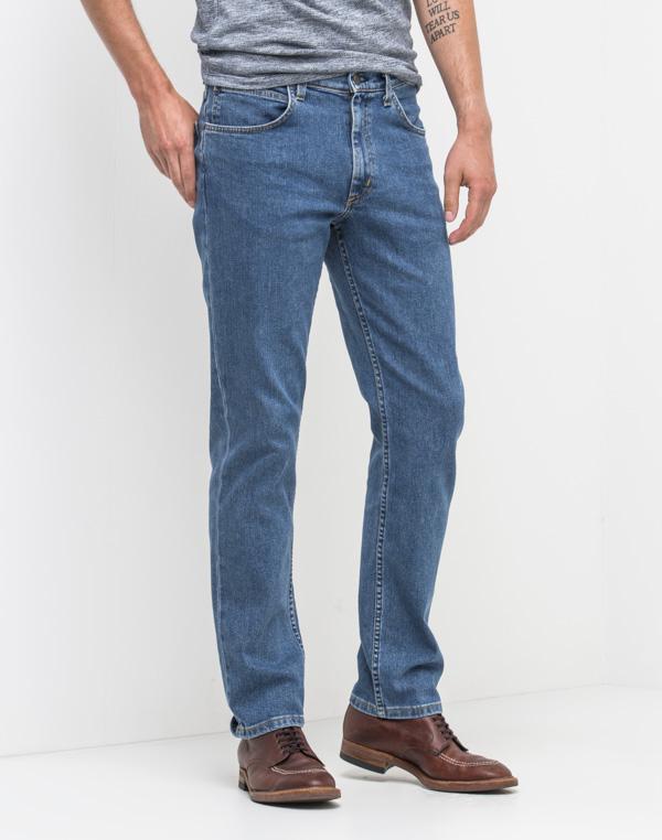 Pánské rifle LEE Brooklyn Straight Mid Stonewash L45271KX