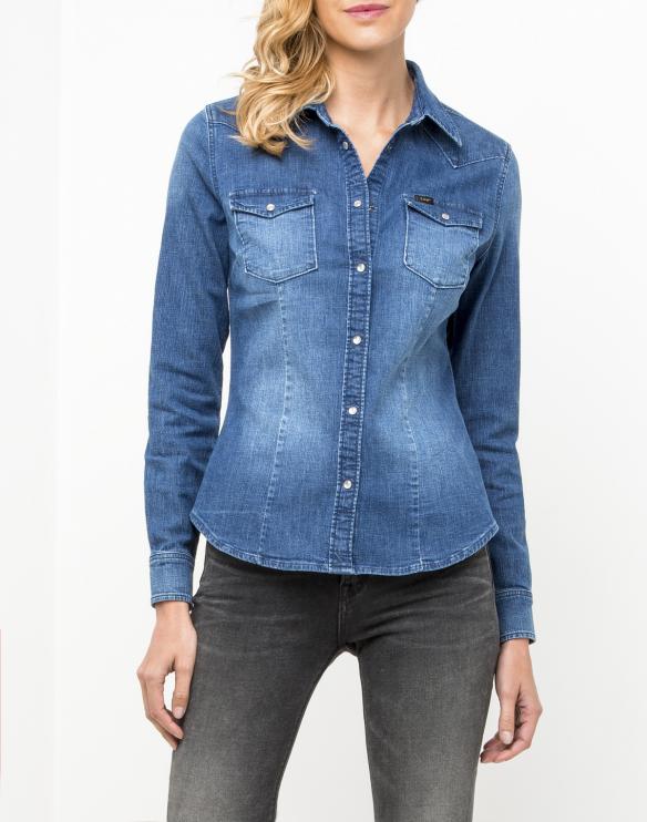 Dámská jeansová košile LEE Mid Worn L59BKYOY