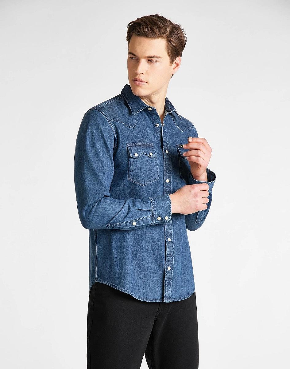 Pánská jeansová košile LEE Dipped Blue L851PLLA