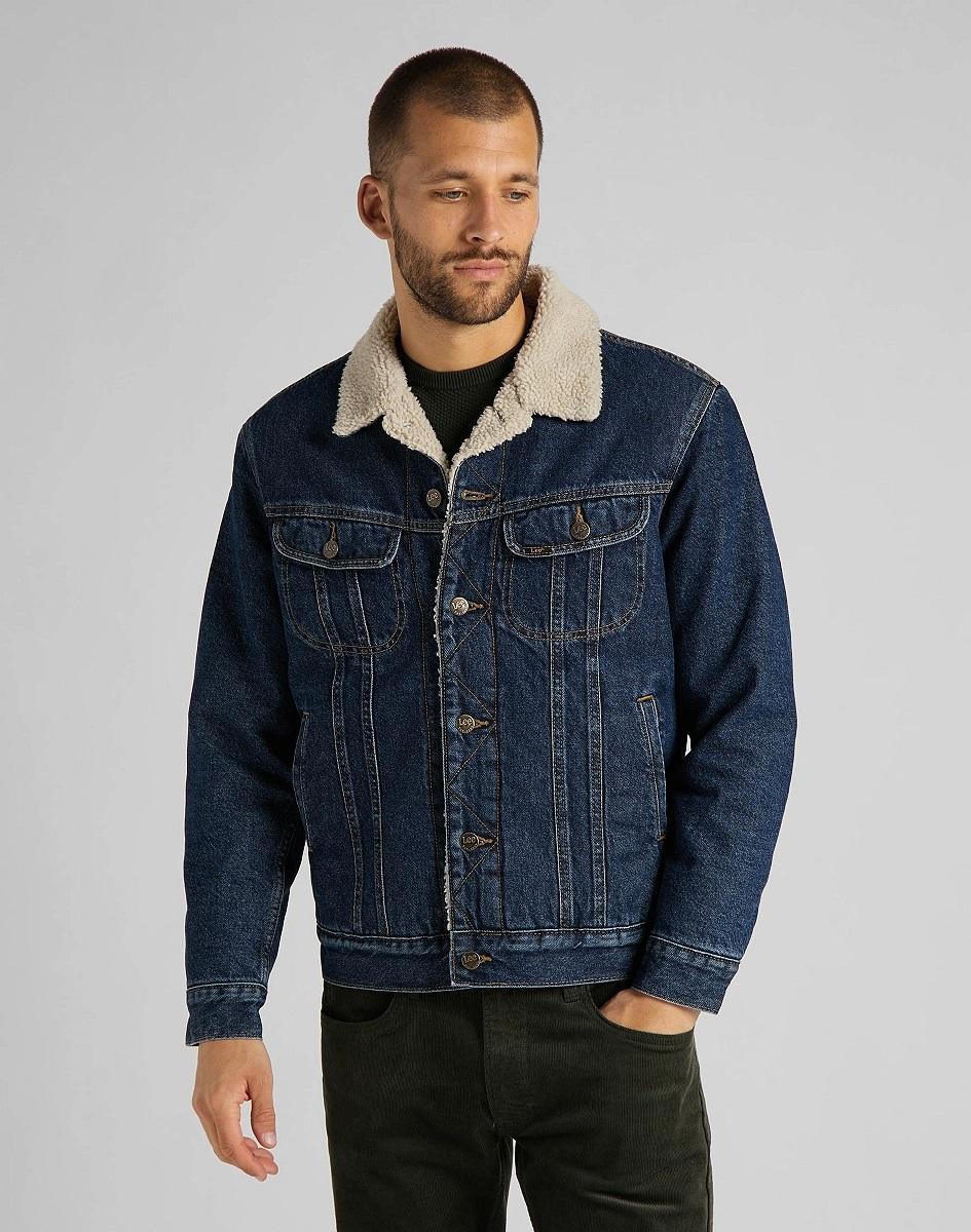 Pánská riflová bunda LEE Sherpa Rider Stone Clayton L87ARDCD