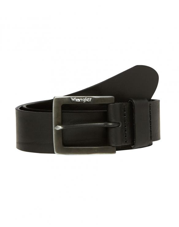 Pánský opasek WRANGLER Cabel Logo Belt Black W00108100
