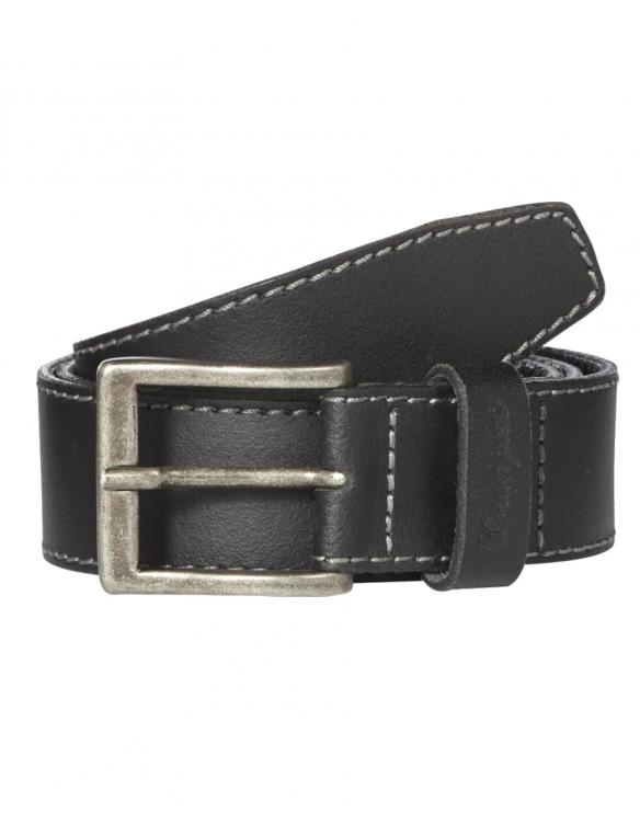 Pánský opasek WRANGLER Basic Stitched Belt Black W0081US01
