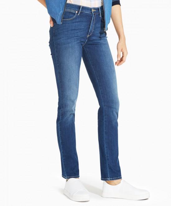 Dámské rifle WRANGLER High Rise Authentic Blue W27GX785U