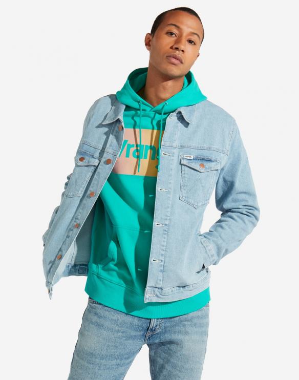 Pánská riflová bunda WRANGLER Mid Bleach W4432315N