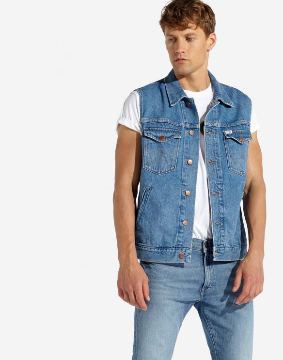 Pánská riflová vesta WRANGLER Yosemite W447TW27Z