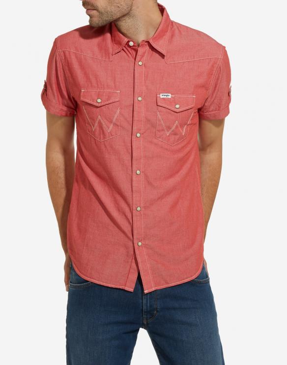 Pánská košile WRANGLER Pompeian Red W5A114M1C