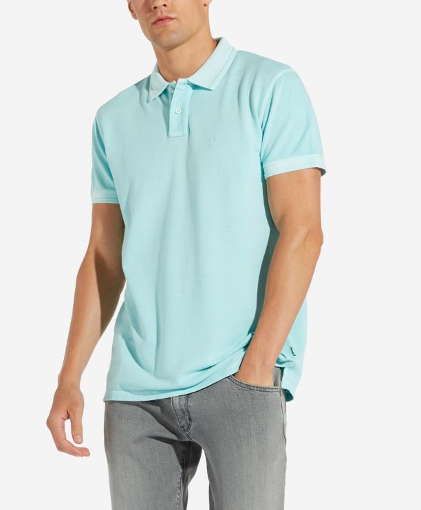 Pánské tričko WRANGLER Polo Plume Blue W7C15KQVP