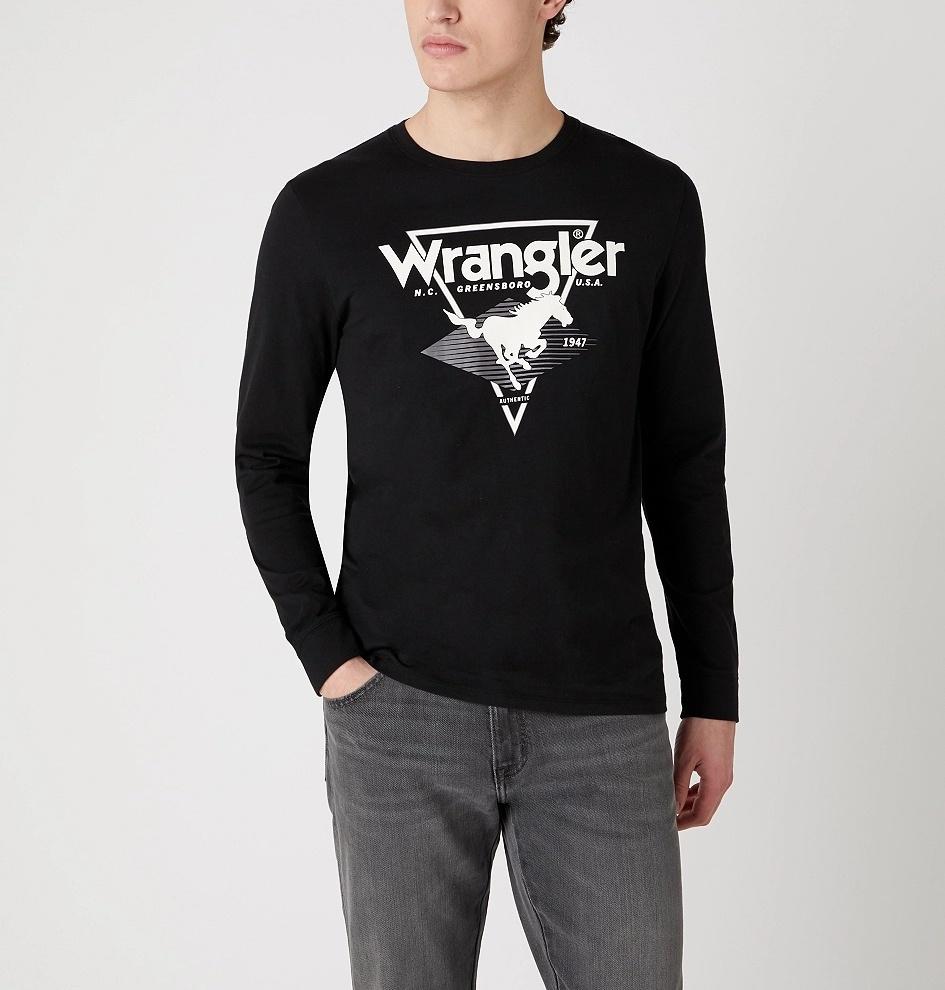 Pánské tričko WRANGLER Black W7G0D3100