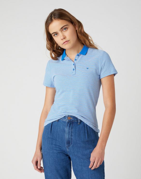 Dámské tričko WRANGLER Polo Strong Blue W7Q1K4X2V